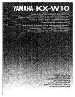 Yamaha KXW-10 - Owners Manual